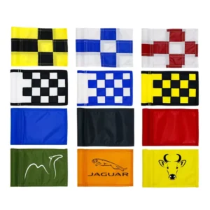 Custom Stick Sports Tournament Blank Cheap Putting Green Printed Club Mini Golf Flags Nylon Tube Fiberglass Pole