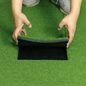 Indoor Golf Combo Swing Mat Green Hitting & Driving Practice Mat with Replacement Grass Golf Training Aids